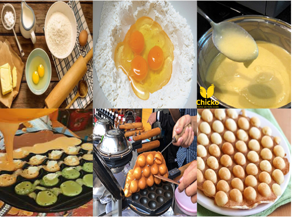 kết hợp các nguyên liệu để tạo thành bánh