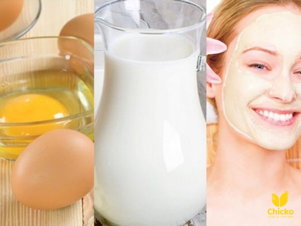 lòng đỏ trứng với sữa tươi không đường