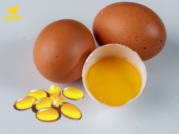 lòng đỏ trứng kết hợp với Vitamin E