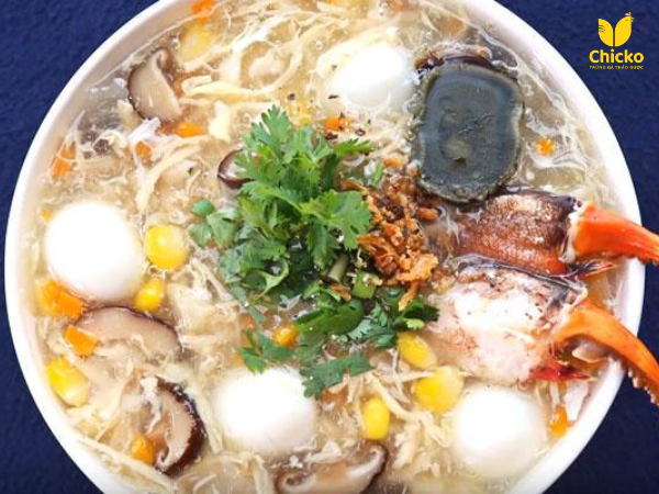 món Súp cua trứng gà nấm hương