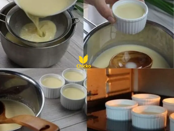 pha hỗn hợp sữa và trứng